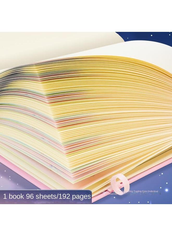 Bluejw - Twelve Constellations Girl Password Book Gift Box Color Page Hand Account Book Notebook Girl Heart With Lock Diary Book Suit Study - Image 1