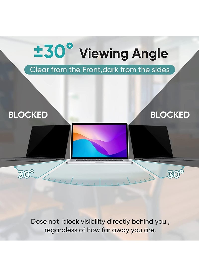 15.6 Inch Laptop Privacy Screen Filter Compatible with HP/Dell/Acer/Asus/Samsung/Lenovo/Toshiba,for 16:9 Widescreen laptop privacy screen 15.6 inch and Anti-Glare Protector - Image 4