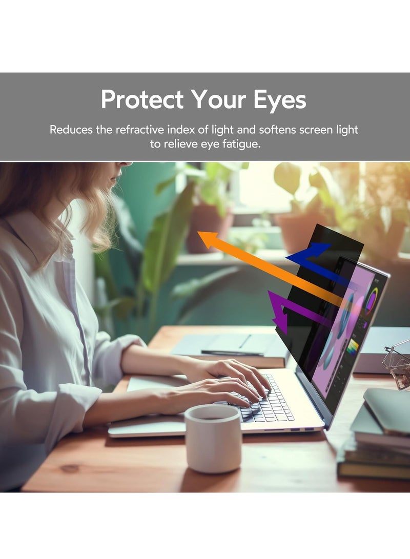 15.6 Inch Laptop Privacy Screen Filter Compatible with HP/Dell/Acer/Asus/Samsung/Lenovo/Toshiba,for 16:9 Widescreen laptop privacy screen 15.6 inch and Anti-Glare Protector - Image 5