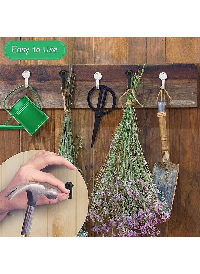 50 Pcs Plastic Map Push Pin Hooks, Cork Board Hooks, Decorative Thumb Tacks Hook for Photo Wall Bulletin Board (Black)