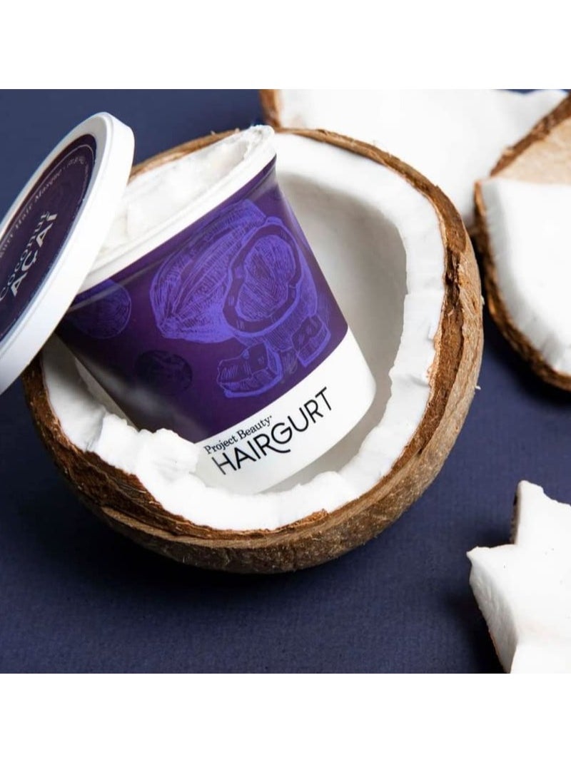 Hairgurt Curl Perfecting Yogurt Hair Mask - Coconut-Acai - Hair Mask for Wavy Hair Care - Nourishing Hair Treatment Masks- Ideal for Dry Hair - Promotes Bouncy, Shiny Curls - 6 oz  - Image 4