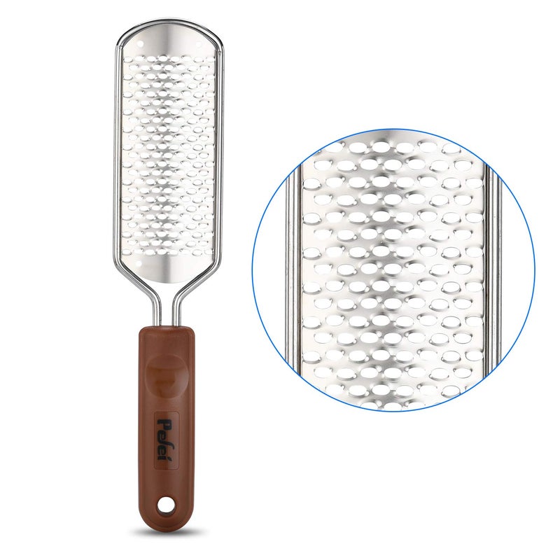 Pefei Professional Pedicure Foot File, Colossal Stainless Steel Detachable Foot Scrubber, Hard Skin Removers Pedicure Rasp for Wet and Dry Feet - Image 1