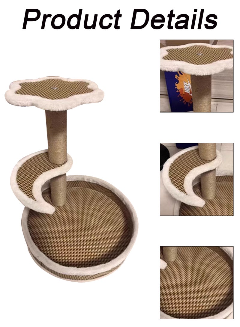 Kidle Cat Climbing Frame Cat Tree Cat House Cat Jumping Platform Cat Scratch Pillar Cat Supplies Jumping Platform Cat Scratch Board Vertical Pet Condo Cat Apartment Pet Condo Furniture for Kittens - Image 3