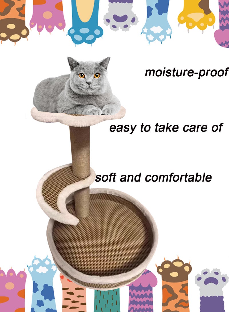 Kidle Cat Climbing Frame Cat Tree Cat House Cat Jumping Platform Cat Scratch Pillar Cat Supplies Jumping Platform Cat Scratch Board Vertical Pet Condo Cat Apartment Pet Condo Furniture for Kittens - Image 4