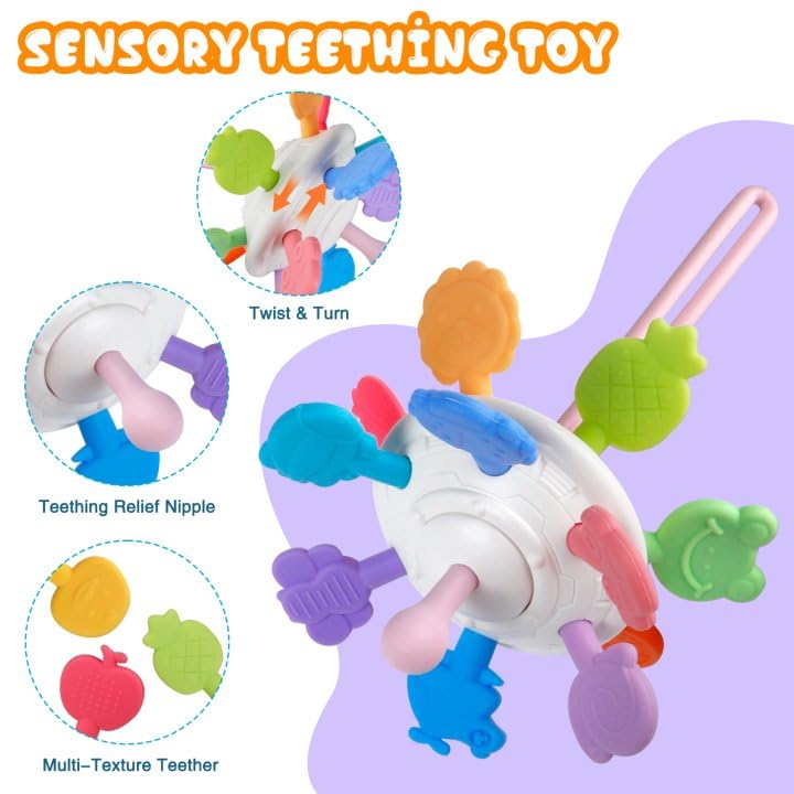 Plunack 4-in-1 Baby Toys Montessori Soft Stacking Blocks for Babies, Infants Teething Toys, Sensory Balls and Educational Learning Set for Toddlers (Boys & Girls) - Image 3