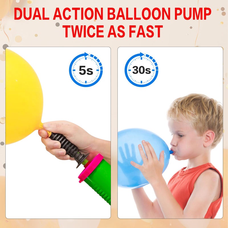 Doilomand Balloon Pump Hand Held â€“ Two Way Dual Action Inflator Air Pump for Balloons - Image 4