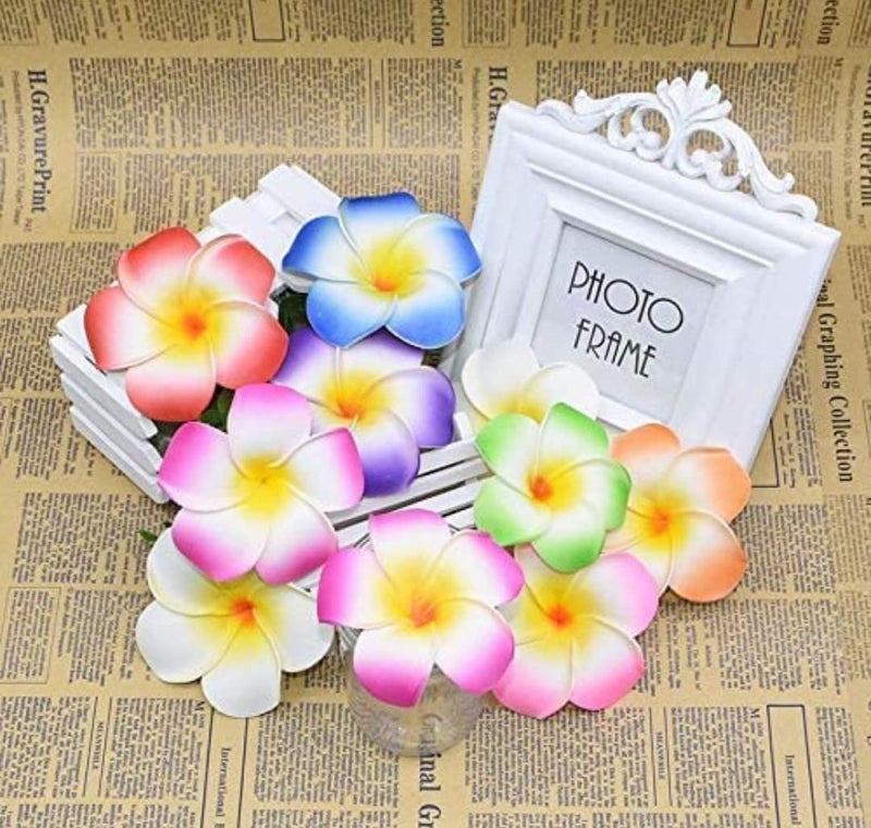 VRB Dec™ Artificial gBig Foam Hawaaii Fake Foam Water Floating Flowers for Pooja Thali, Festival and Events, Home, Table, Badroom, Pooja Room, Diwali Decoration (12, Purple) - Image 5
