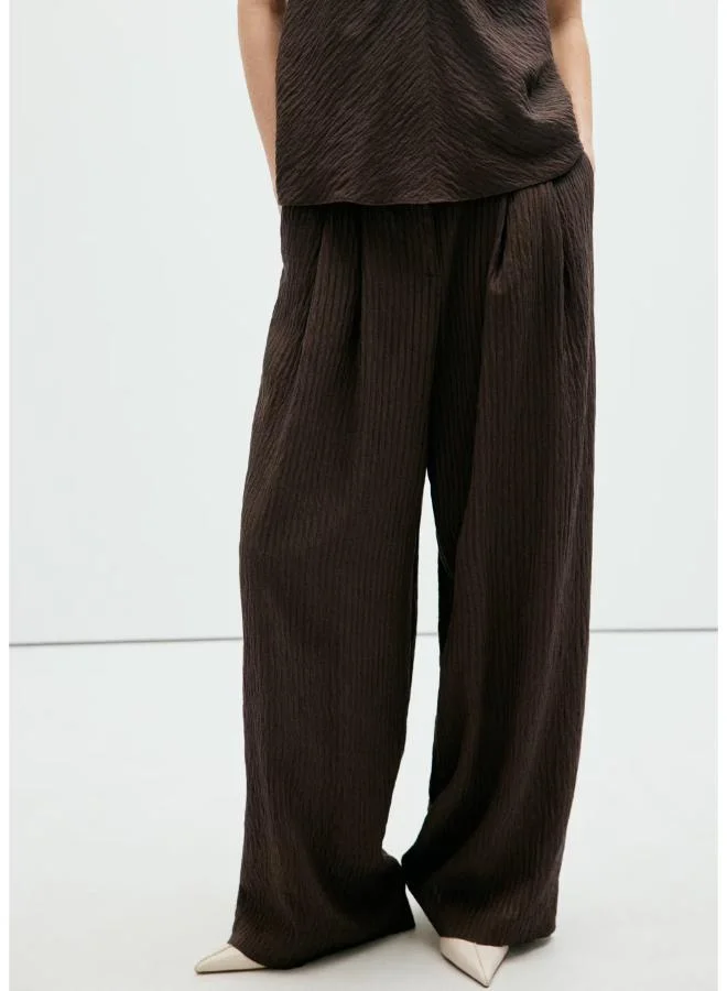 مانجو Wide Leg Fluid Trousers