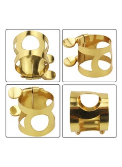 KASTWAVE Sax Ligature Alto Saxophone Mouthpiece Ligature Fastener - Gold Plated Brass  - Image 5
