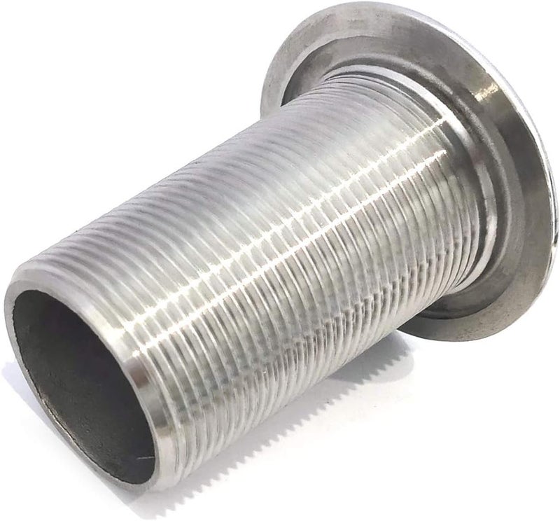 keehui 316 Stainless Steel Durable Combo Stainless Steel Thru-Hull Fitting w/Nut with Custom Gasket Boat Plumbing Fittings for Boats, Yachts, Marine - Image 4