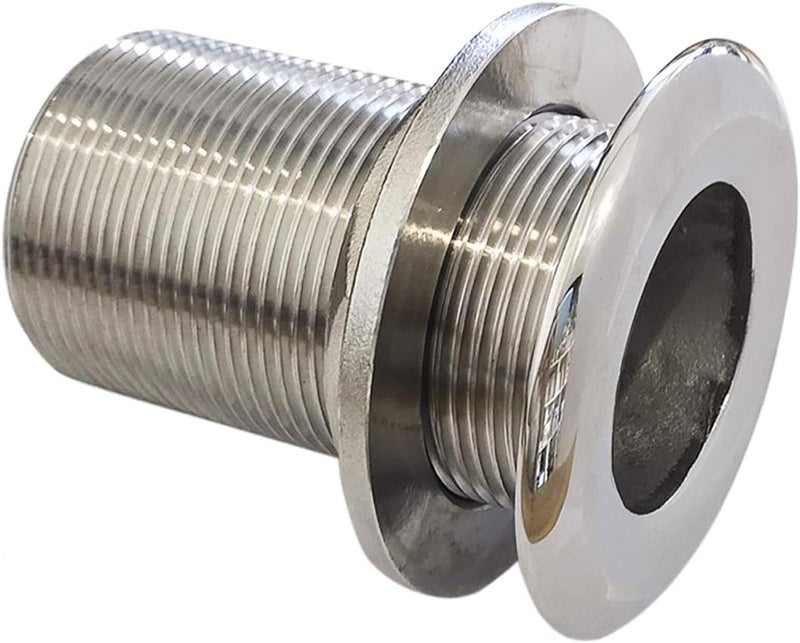 keehui 316 Stainless Steel Durable Combo Stainless Steel Thru-Hull Fitting w/Nut with Custom Gasket Boat Plumbing Fittings for Boats, Yachts, Marine - Image 5