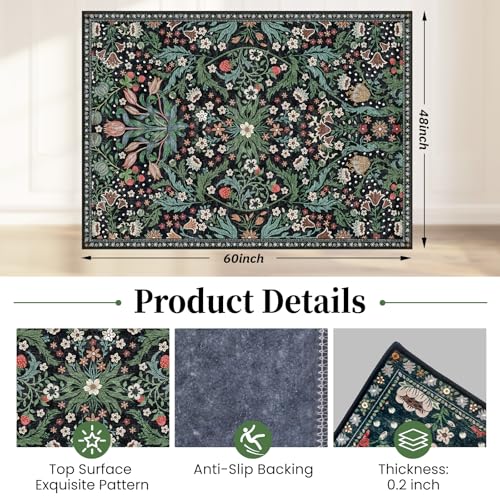 Lreedy Office Chair Mat for Hardwood Floor Tile Floor48X 60 Heavy Duty Desk Chair Mat for Hard Floors Under Desk Rug for Rolling Computer ChairAnti SlipLow Pile Carpet Floor ProtectorGreen Grass - Image 3