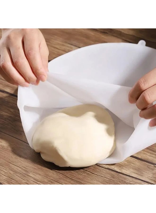 كيس عجن السيليكون الأبيض، كيس تخزين محكم للإغلاق لعجينة المعكرونة والخبز والبيتزا - Image 4
