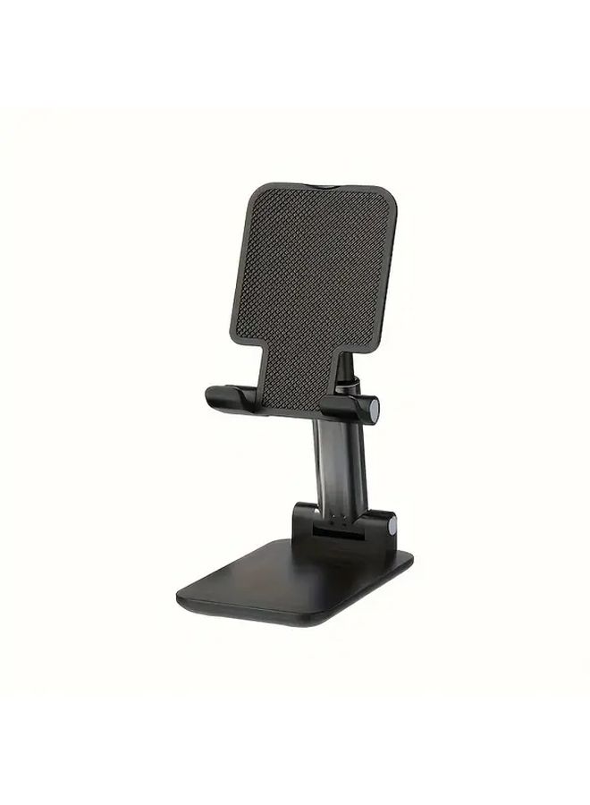 White Adjustable Foldable Desktop Phone Stand Universal Tablet Holder With Secure Clamp - Image 5