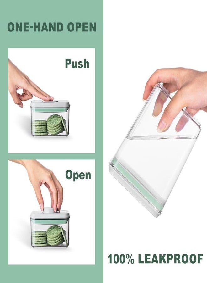 Ankou Food Storage Containers with Lids Airtight- 3Pcs BPA-Free Kitchen and Pantry Organization Pop Containers, Leakproof Stackable Kitchen Storage Containers for Cereal, Flour, Sugar (0.5, 1.2, 1.8 QT) - Image 2