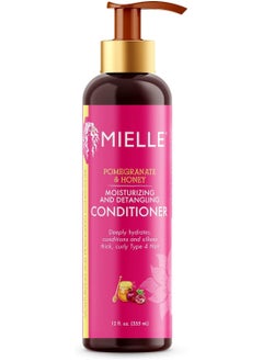 Mielle Pomegranate & Honey Detangling Conditioner, Hydrating & Moisturizer For Dry, Damaged, & Frizzy Hair, Treatment For Thick Curly Wavy Hair Type 4 Hair, 12-Fluid Ounces