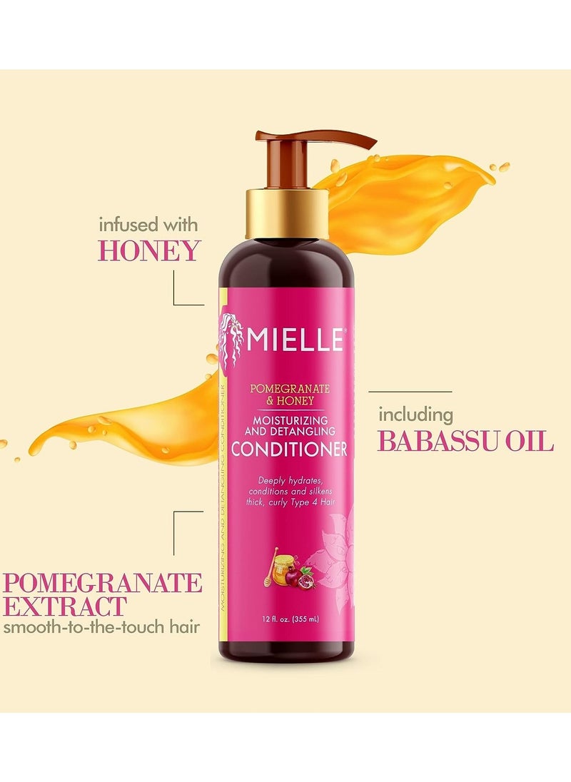 Generic - Mielle Pomegranate & Honey Detangling Conditioner, Hydrating & Moisturizer For Dry, Damaged, & Frizzy Hair, Treatment For Thick Curly Wavy Hair Type 4 Hair, 12-Fluid Ounces - Image 1