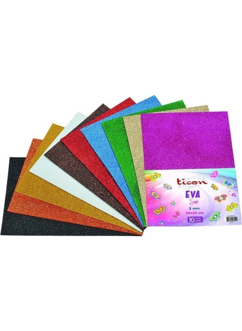 Ticon Mixed Color Glitter Eva 10 x 2 pieces 