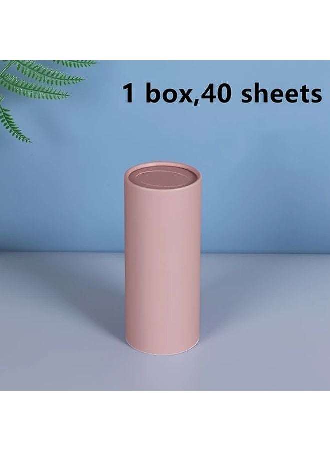 40pcs Pink Car Tissue Tubes 3 Ply Cylinder Paper Towels Dispenser Friendly for Car Store - Image 1