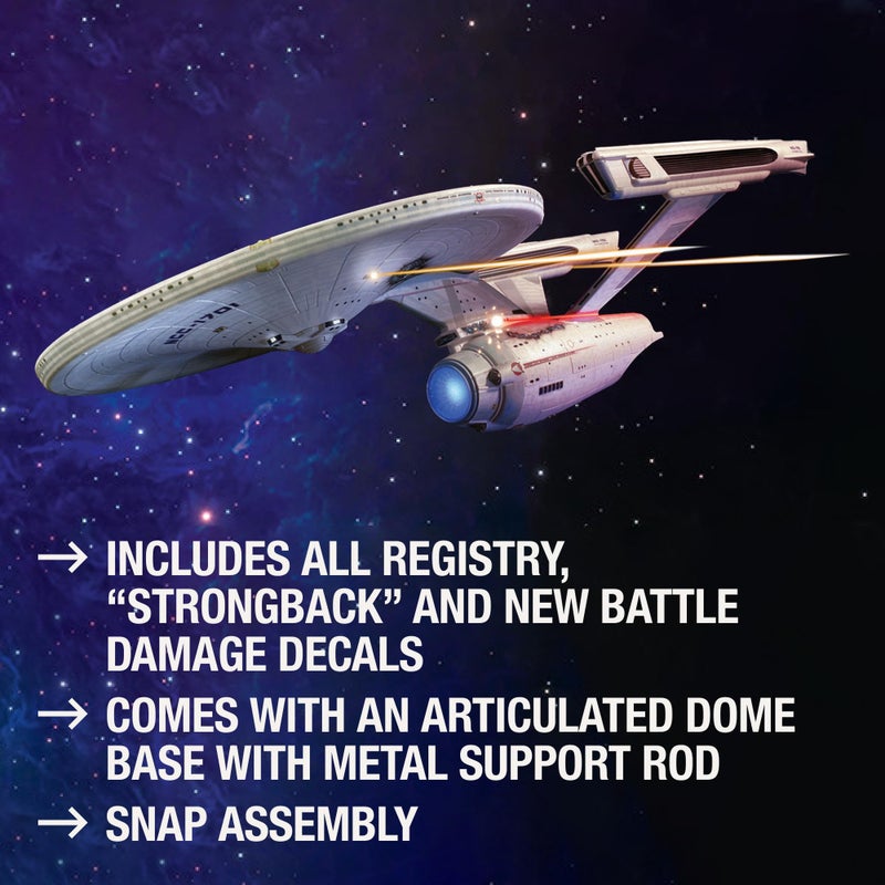 Polar Lights Star Trek U.S.S. Enterprise Refit Wrath of Khan Edition 2T 1:1000 Scale Model Kit - Image 3