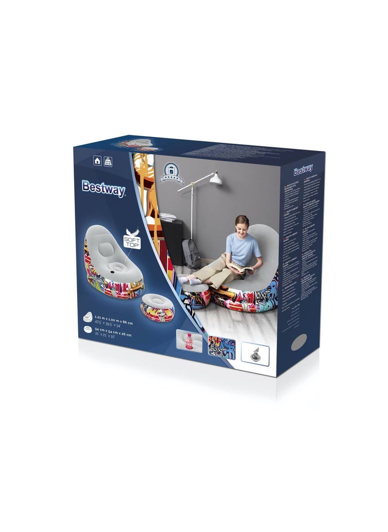 Bestway Bestway 1-Person Inflatable Air Chair (100 x 121 x 86 cm)  - Image 3