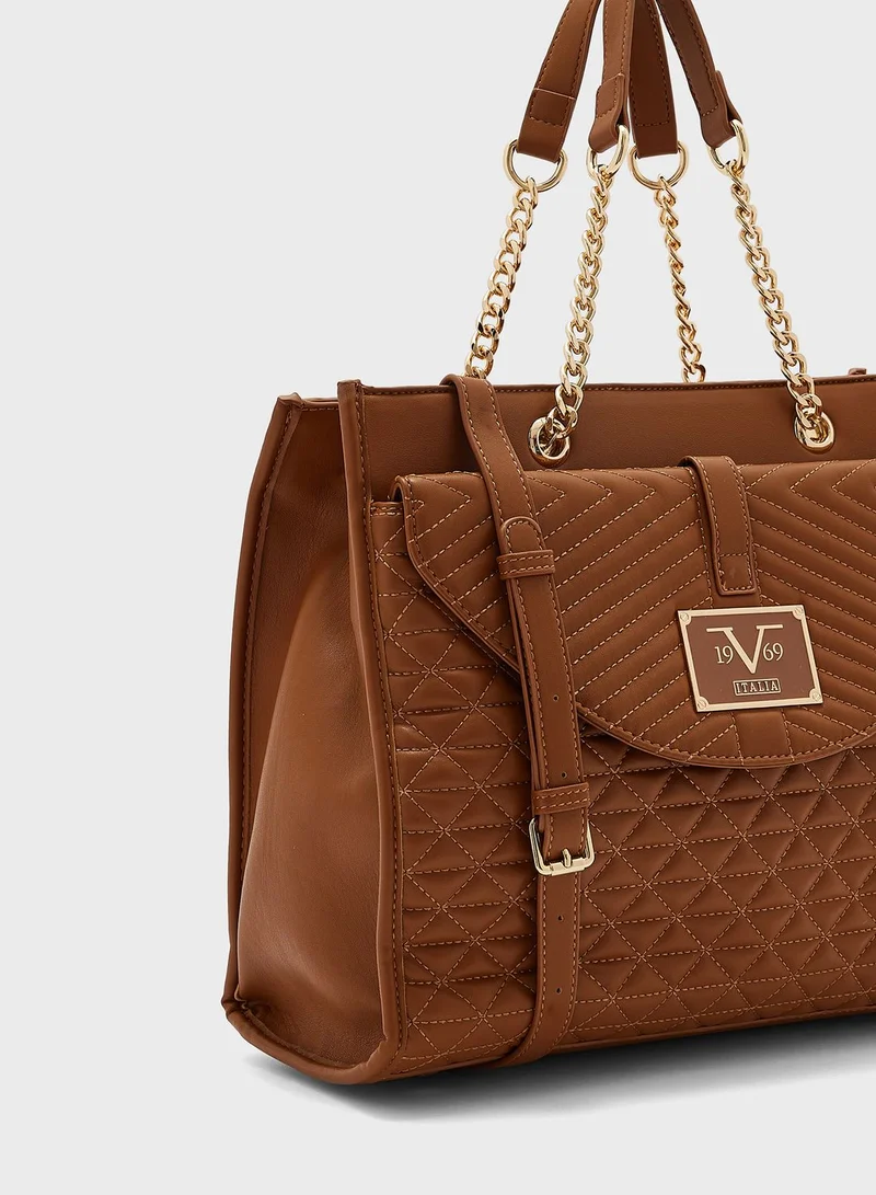 19V69 Italia by Versace Sienna Tote