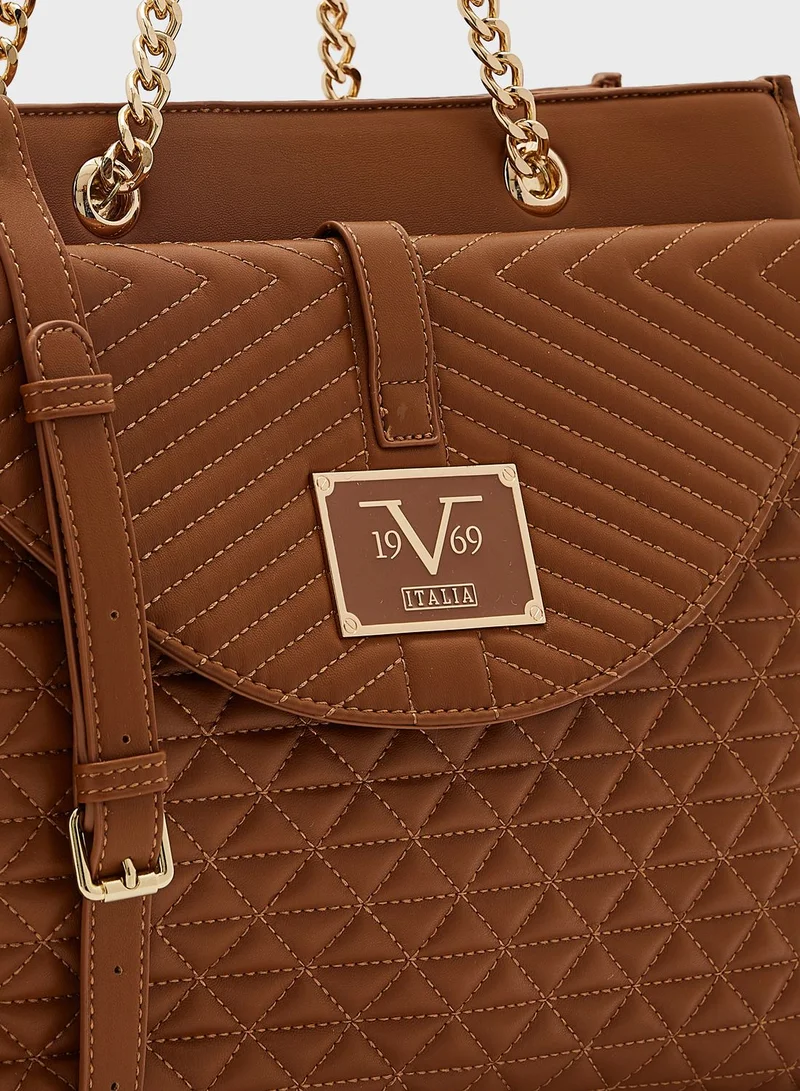 19V69 Italia by Versace Sienna Tote