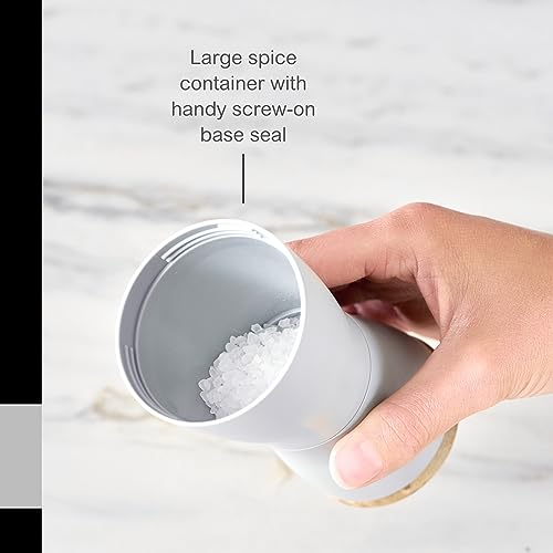 AdHoc Twin Salt and Pepper Mill Gift Set - Salt & Pepper Grinder for Gourmet Seasoning - Adjustable Manual Grinder for Fine to Coarse Spices - Image 5