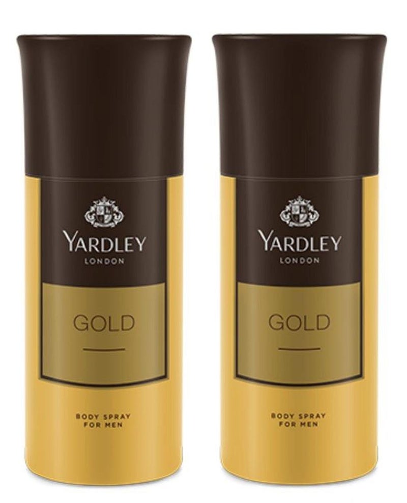 Yardley London Gold Deodorant Spray For Men 150-Ml (Pack Of 2)