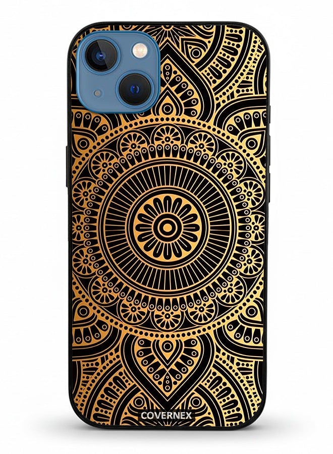 Covernex Apple iPhone 13 Protective Case Cover Printed Featuring Mamdala Geometric Pattern - Image 2
