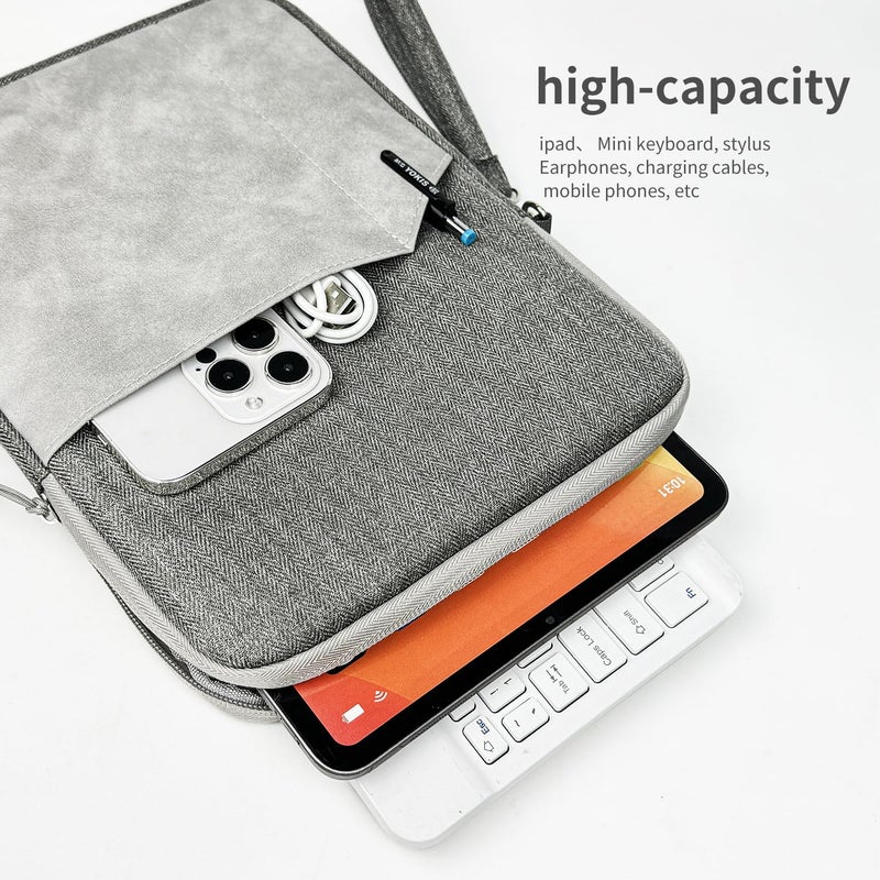 Moca 9-11 Inch Tablet Sleeve Carrying Case for iPad 10th / 11th Gen 10.9 2022, iPad Pro 11 inch, iPad Air 6/5/4 10.9, iPad 10.2, Galaxy Tab A9 Plus/ A8 10.5/Tab S8/ S9 11", with Pocket - Image 2