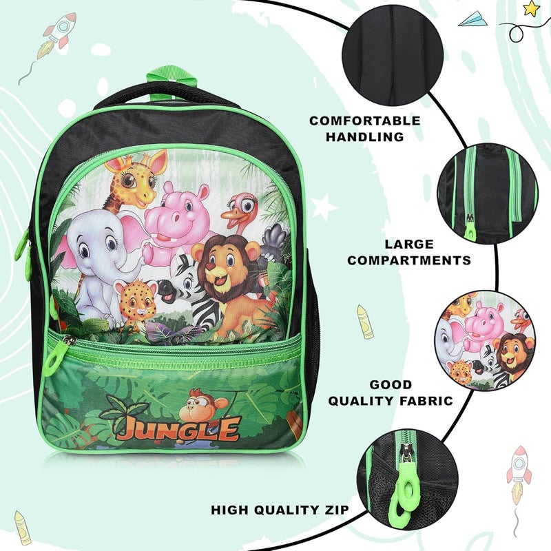 Stylbase Cartoon Printed School Bag for Boys and Girls | Waterproof Backpack Bag for Travelling Sports | Kids Bag Ideal for UKG Nursery 1st Class | School Bags for 5 7 Years 15 Inches Multicolor - Image 3