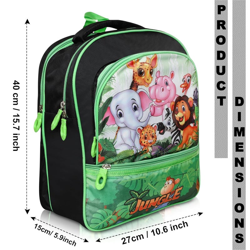 Stylbase Cartoon Printed School Bag for Boys and Girls | Waterproof Backpack Bag for Travelling Sports | Kids Bag Ideal for UKG Nursery 1st Class | School Bags for 5 7 Years 15 Inches Multicolor - Image 4