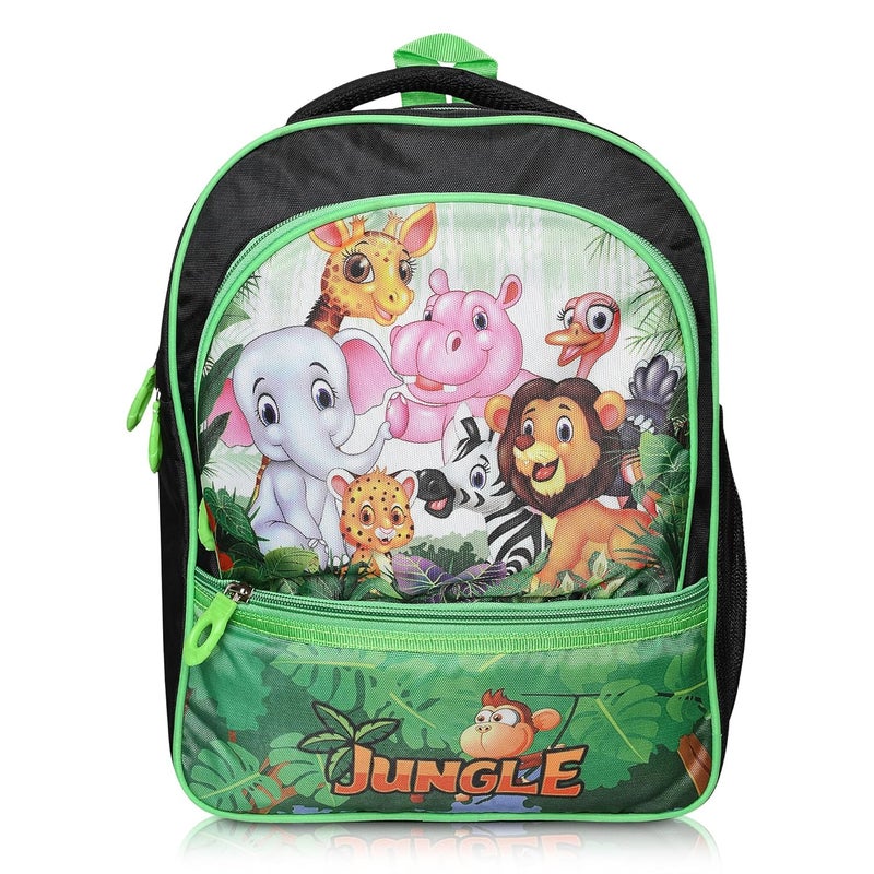Stylbase Cartoon Printed School Bag for Boys and Girls | Waterproof Backpack Bag for Travelling Sports | Kids Bag Ideal for UKG Nursery 1st Class | School Bags for 5 7 Years 15 Inches Multicolor - Image 1