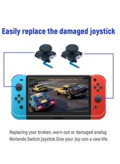KASTWAVE Joystick Replacement Parts for Nintendo Switch Joycon, 18-Pack Replacement Repair Kit for NS Joy-Con with Screwdriver Opening Tool, 3D Left and Right Analog Joystick, Charge Port Slider  - Image 3