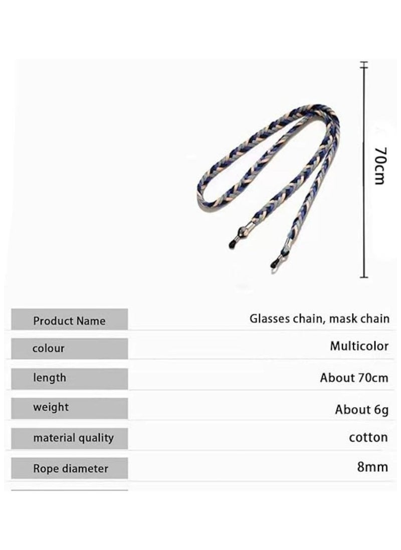 Oasisgalore - 6PCS Adjustable Cotton Eyeglass Straps, Non-Slip Multi-Color Retainers - Image 1