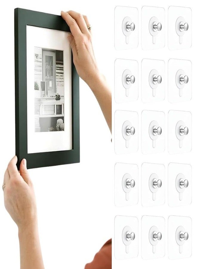 MENIFLIX self Adhesive wall Hooks for Hanging - 15 Pcs Adhesive wall Hook | Hooks for wall Heavy | Hooks for Hanging of Kitchen Accessories Items for Home | wall Hanging Hooks for Frames, Keys - Image 1