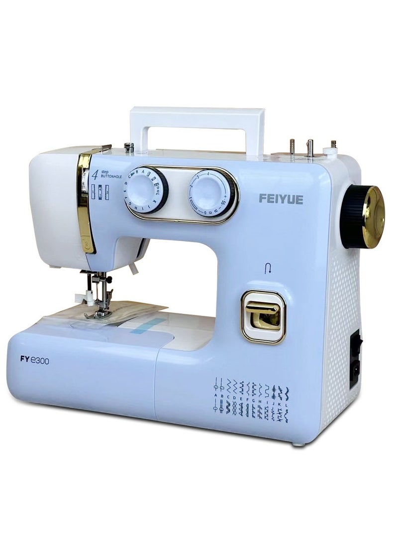 FEIYUE - Feiyue 24 Stitch household sewing machine FY e300 Blue with servo motor - Image 1