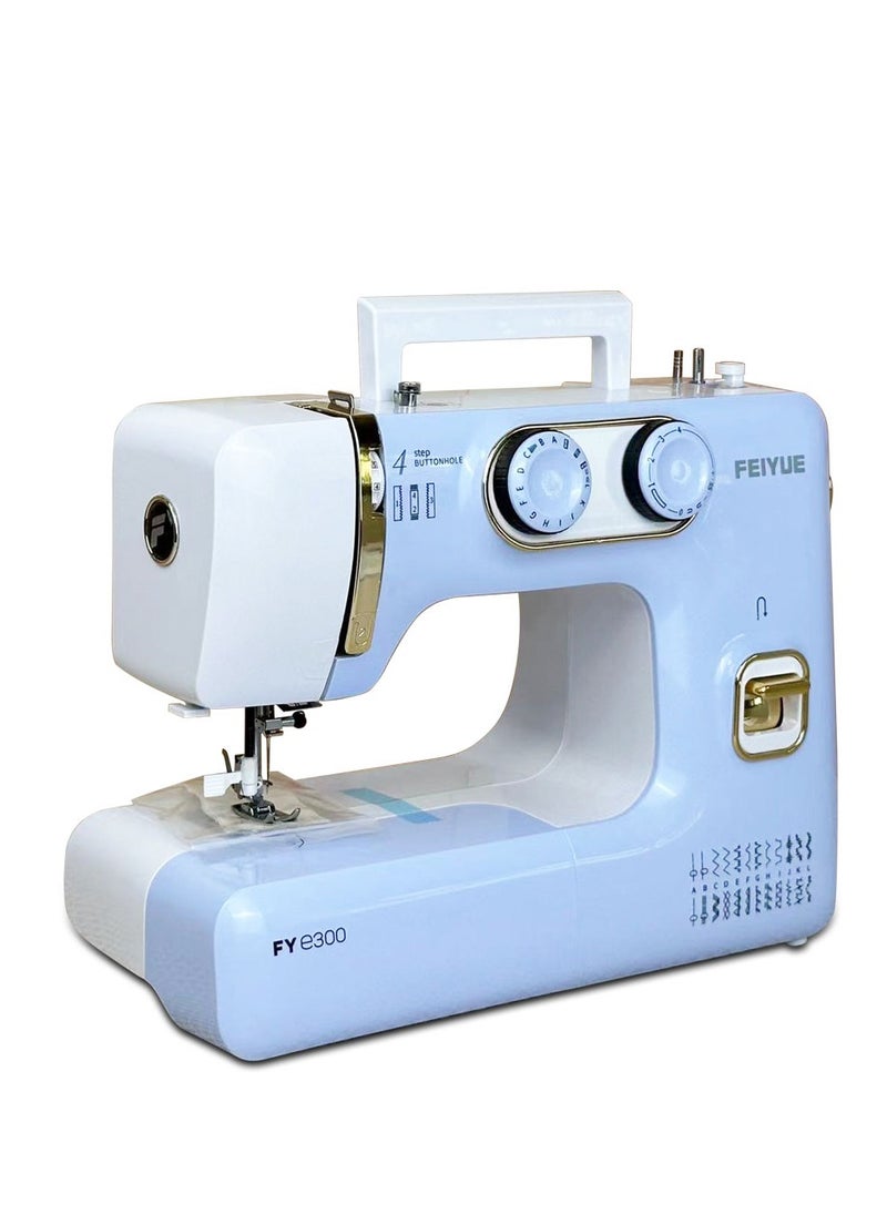 FEIYUE - Feiyue 24 Stitch household sewing machine FY e300 Blue with servo motor - Image 1