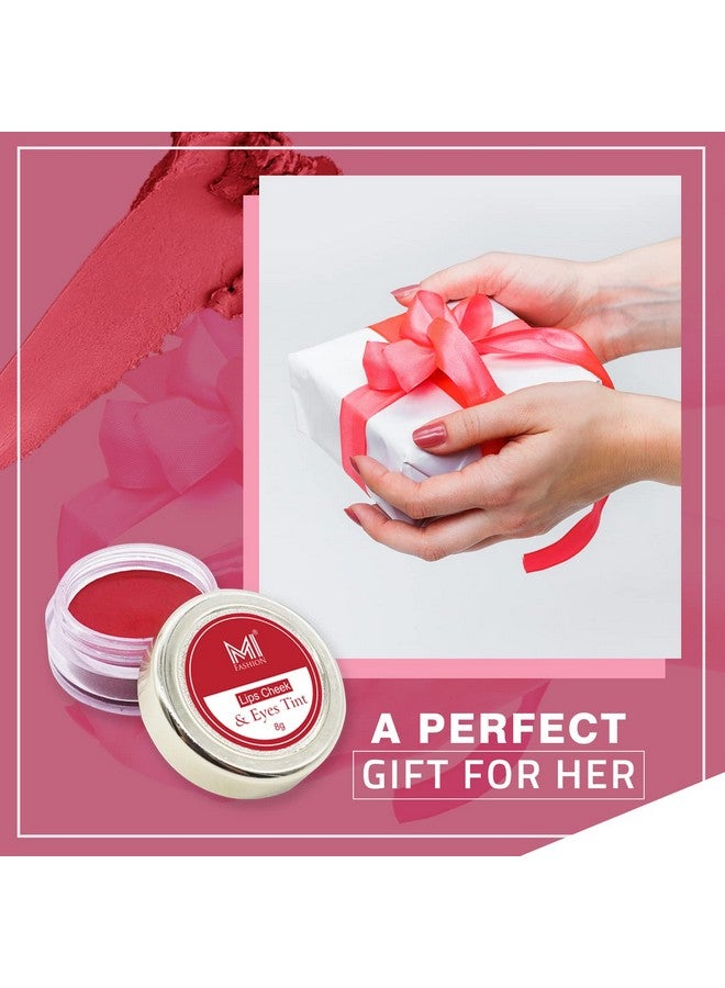 MI FASHION Natural Lip Tint For Women Paraben And Chemical Free Vegan Friendly Cheek And Eyes Tint Soften Matte Beetroot - Image 5