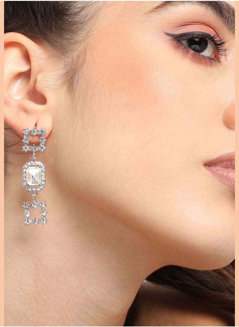 SOHI Gold Plated Party Designer Stone Drop Earring For Women  - Image 3