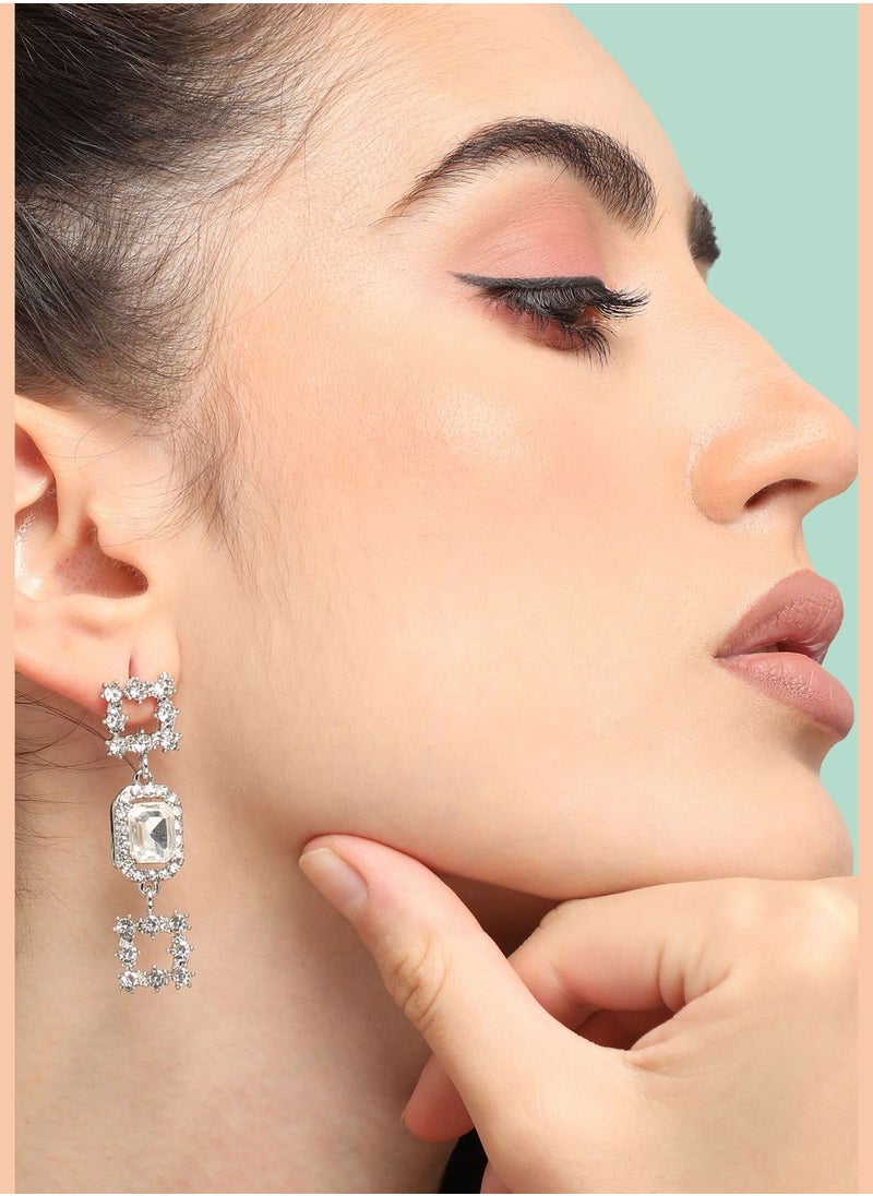 SOHI Gold Plated Party Designer Stone Drop Earring For Women  - Image 1