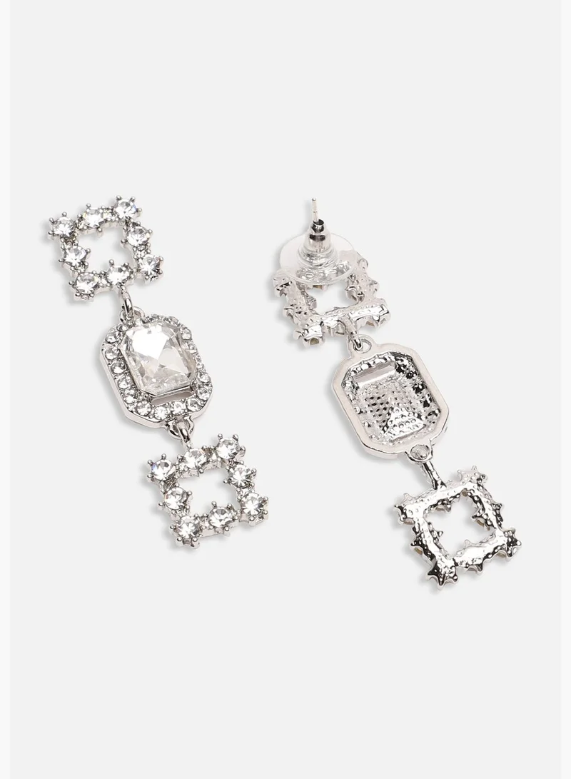 SOHI Gold Plated Party Designer Stone Drop Earring For Women