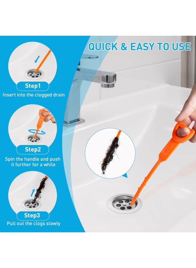 Drain Clog Remover Tool Kit with Flexible Grabber Claw, Drain Snake, and Cleaning Brushes for Kitchen, Bathroom, Toilet, Shower - Image 4