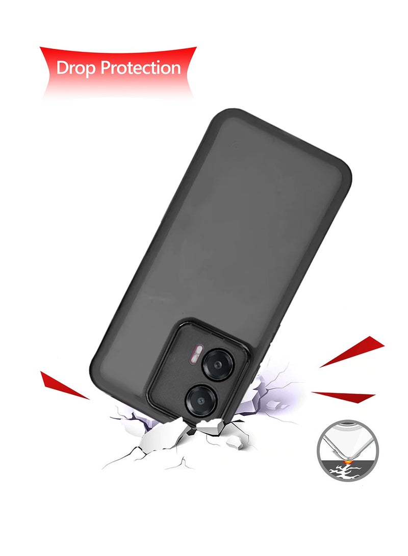 Wtech Motorola Edge 50 Fusion / Motorola S50 Neo / Motorola Moto G85 5G 2024 Soft Transparent TPU Silicone Ultra Thin Phone Stylish Electroplated Camera Border Back Case Cover - Black - Image 3