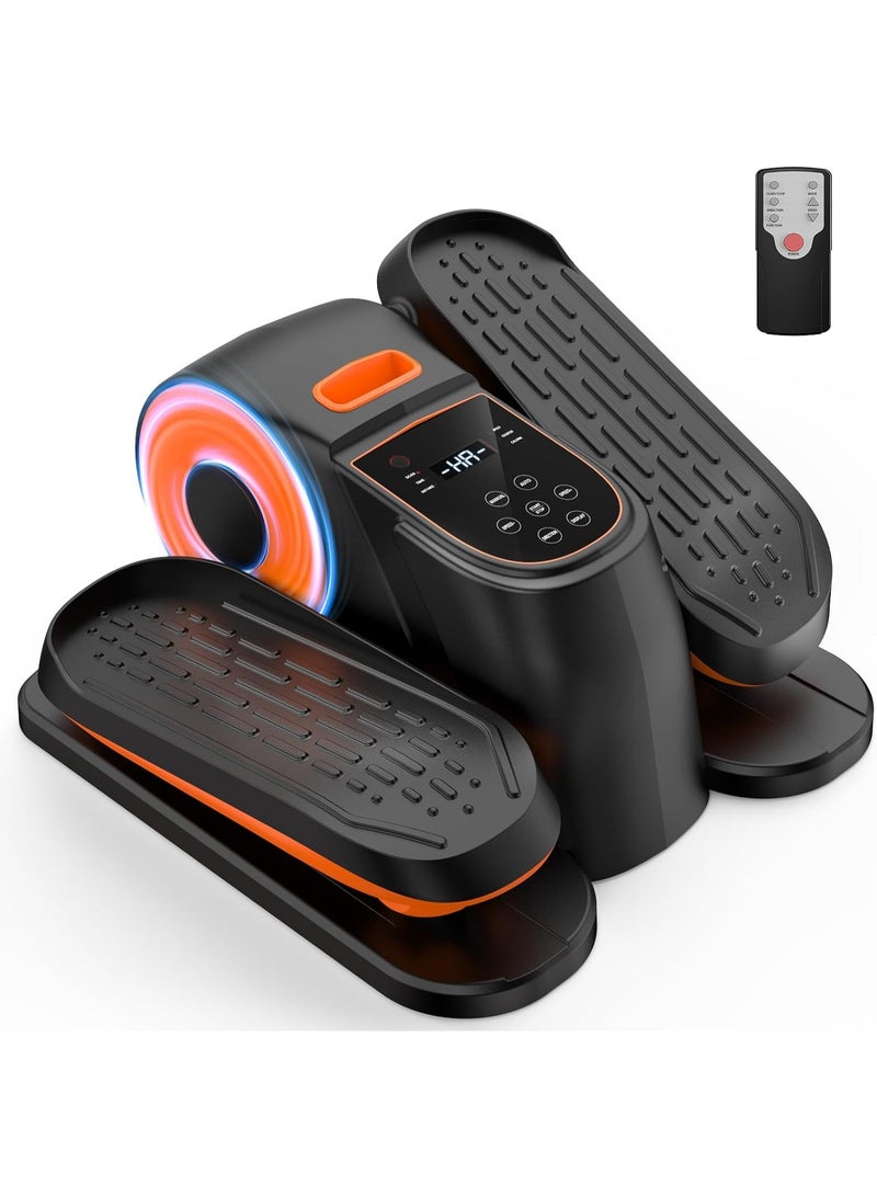 والالا جهاز بيضاوي الشكل تحت المكتب، 5 أوضاع و12 سرعة، جهاز كهربائي منخفض التأثير لتمرين الساق أثناء الجلوس لكبار السن، هادئ وقابل للحمل، تمرين القدم أثناء الجلوس للمنزل والمكتب، لون أسود - Image 1