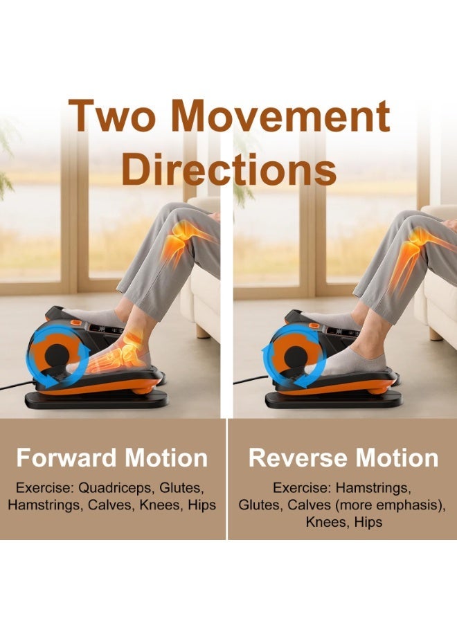 WALALLA Under Desk Elliptical Machine, 5 Modes 12 Speeds Low Impact Electric Leg Exerciser While Sitting for Seniors Quiet & Portable Seated Foot Exercise for Home and Office Black - Image 5