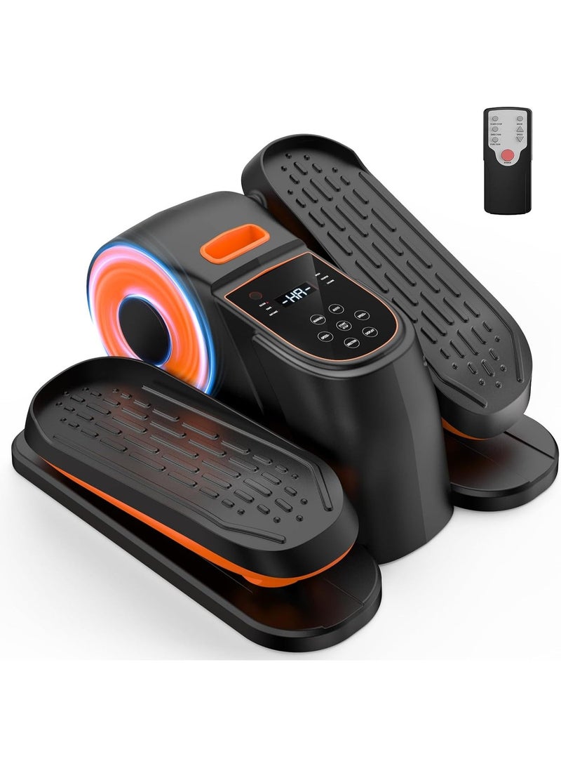 WALALLA Under Desk Elliptical Machine, 5 Modes 12 Speeds Low Impact Electric Leg Exerciser While Sitting for Seniors Quiet & Portable Seated Foot Exercise for Home and Office Black - Image 2