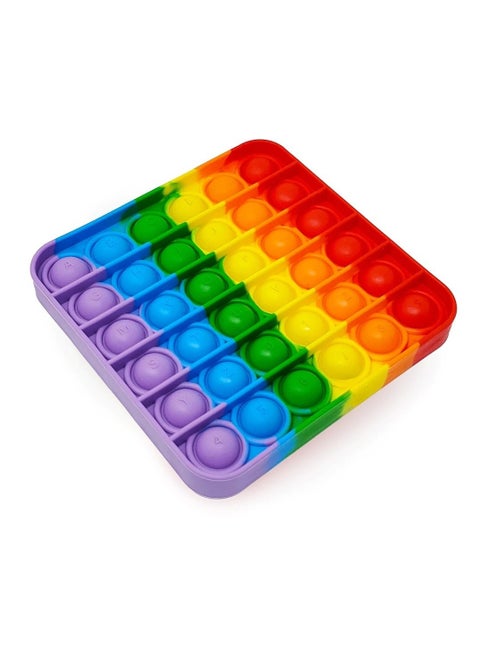 Pop It Fidget Rainbow Square Shape - 6200