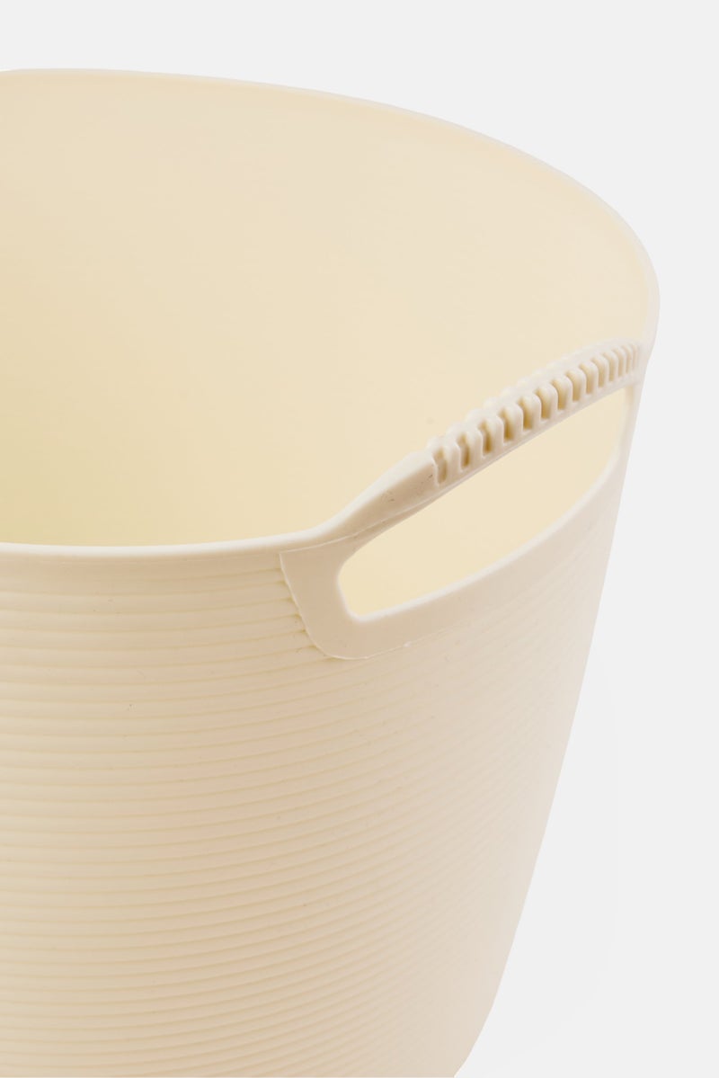 Phantom Chef Round Storage Basket With Handle, Cream - Image 3